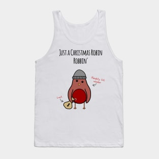 'Just A Christmas Robin Robbin'' Tank Top